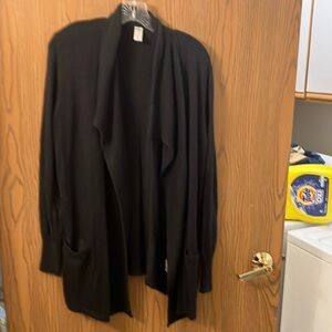 Grey ruffle open cardigan Maternity L.